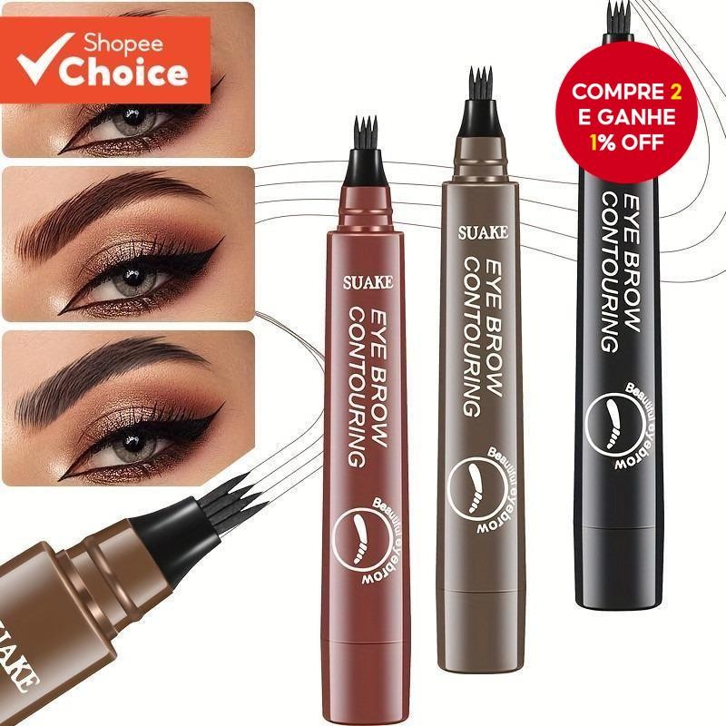 Caneta De Sobrancelha Microblading De 4 Pinos-Traços Naturais À Prova D