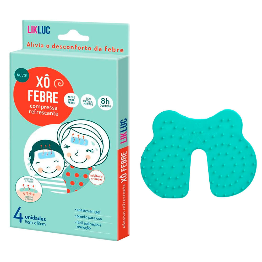 Kit 1 Xô Febre Compressa Adesiva Refrescante LikLuc com 4 Unidades em Oferta na Shopee