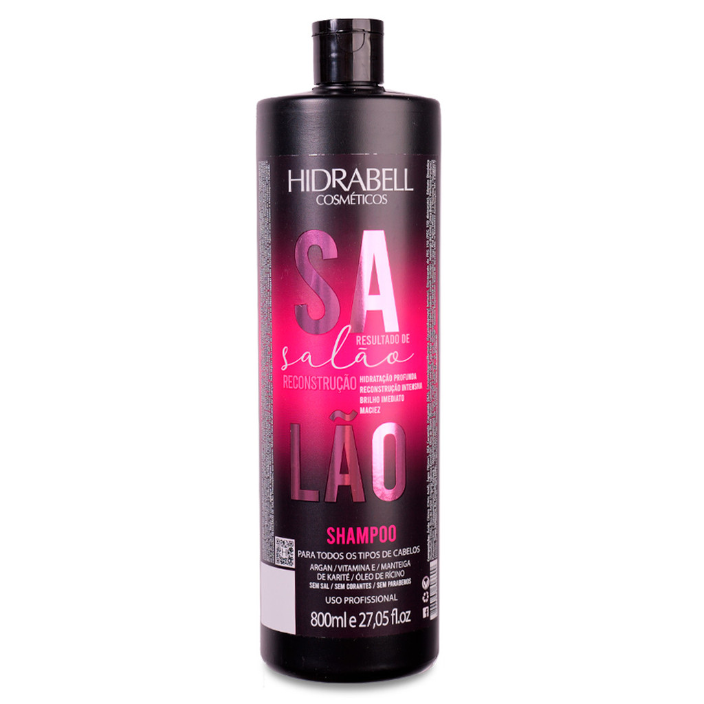 Shampoo Resultado de Salão Óleo de Argan 800ml Hidrabell Hidratação, Reconstrução, Nutrição Capilar em Oferta na Shopee