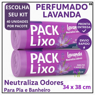 Kit Saco de Lixo Perfumados Lavanda 34x38cm – Anti Odor para Banheiro e Pia em Oferta na Shopee