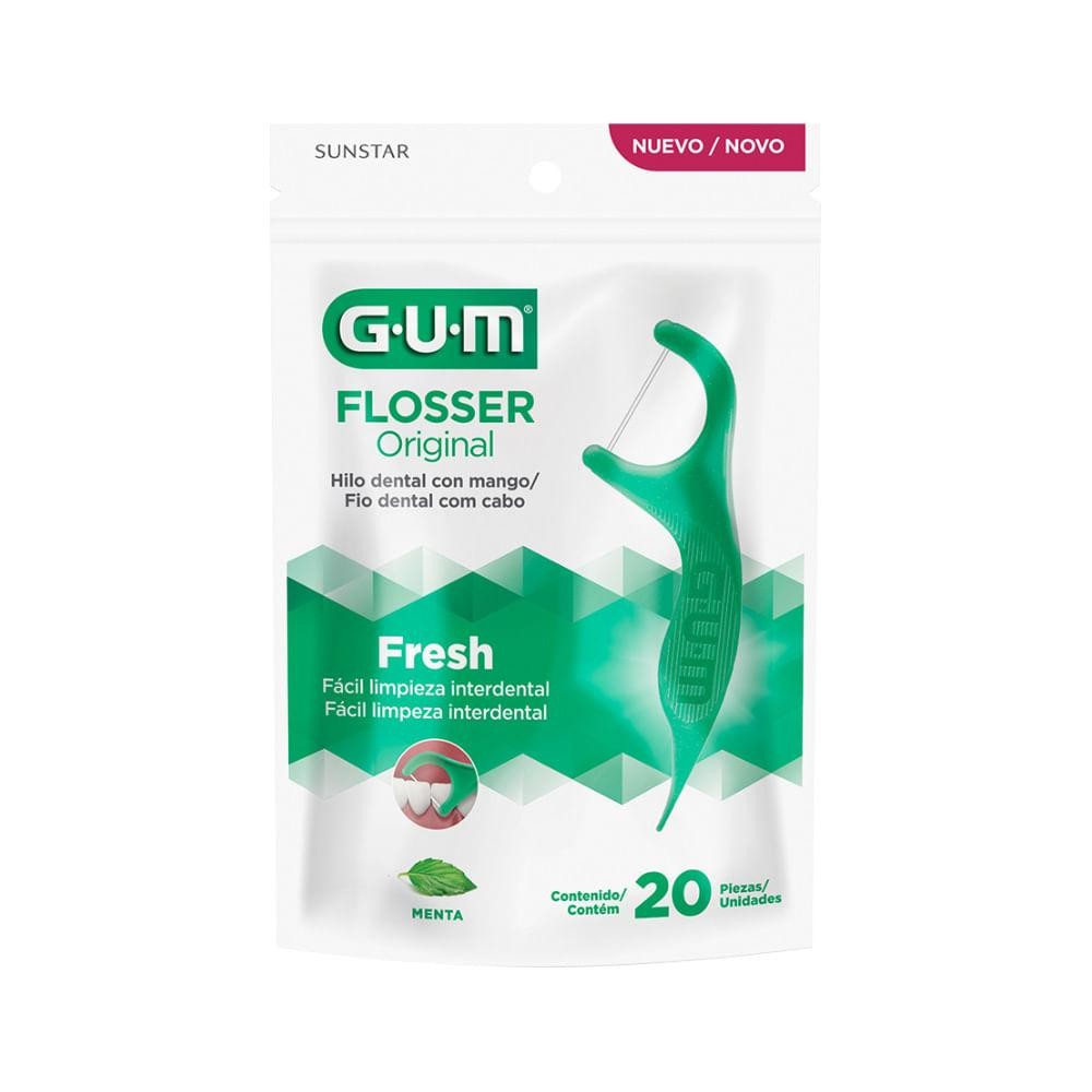FIO DENTAL GUM FLOSSER COM 20 COM CABO FRESH em Oferta na Shopee