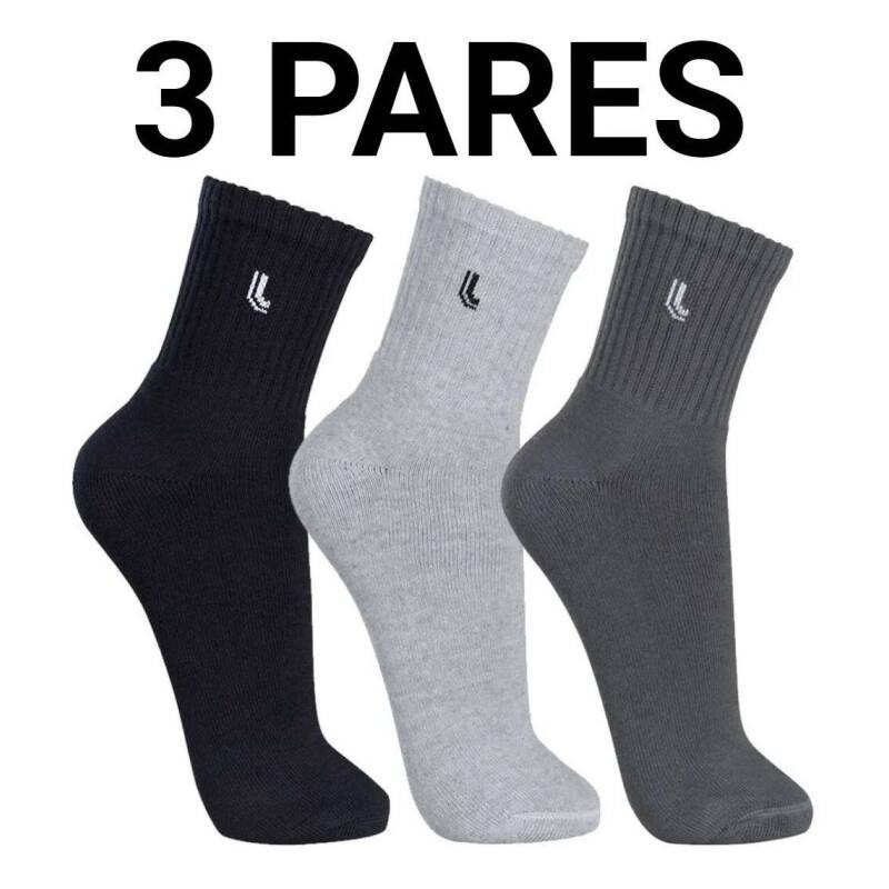 Kit 3 Meias Lupo Cano Médio Alto Algodão - Masculino em Oferta na Shopee