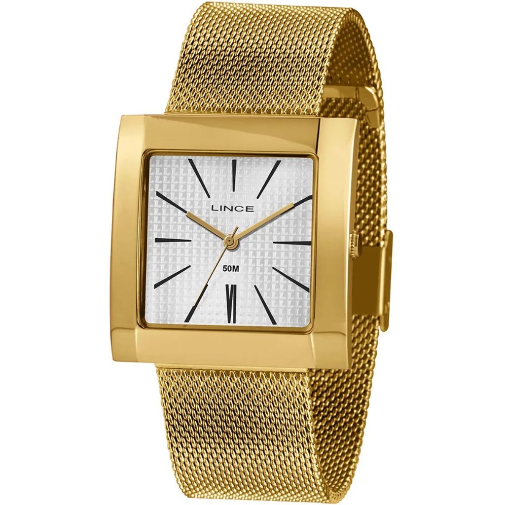 RELÓGIO LINCE FEMININO DOURADO QUADRADO LQG4654L B1KX em Oferta na Shopee