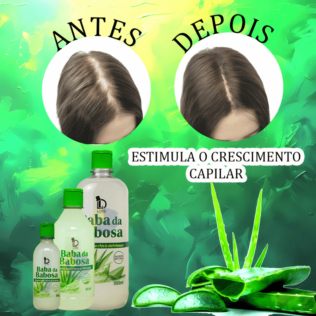 Baba Da Babosa Extrato Natural P/ Cabelos e Pele Aloe E Vera
