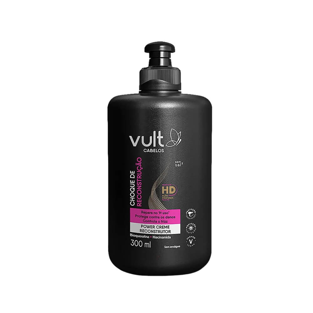 Creme de Pentear Choque De Reconstrução Vult 300ml em Oferta na Shopee
