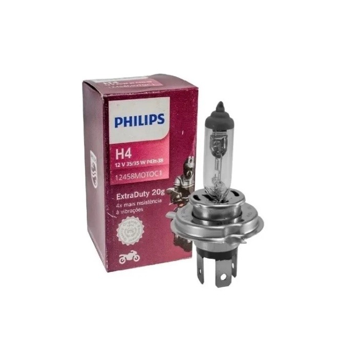 Lâmpada Farol ExtraDuty Philips h4 35/35w Cg ybr fazer em Oferta na Shopee