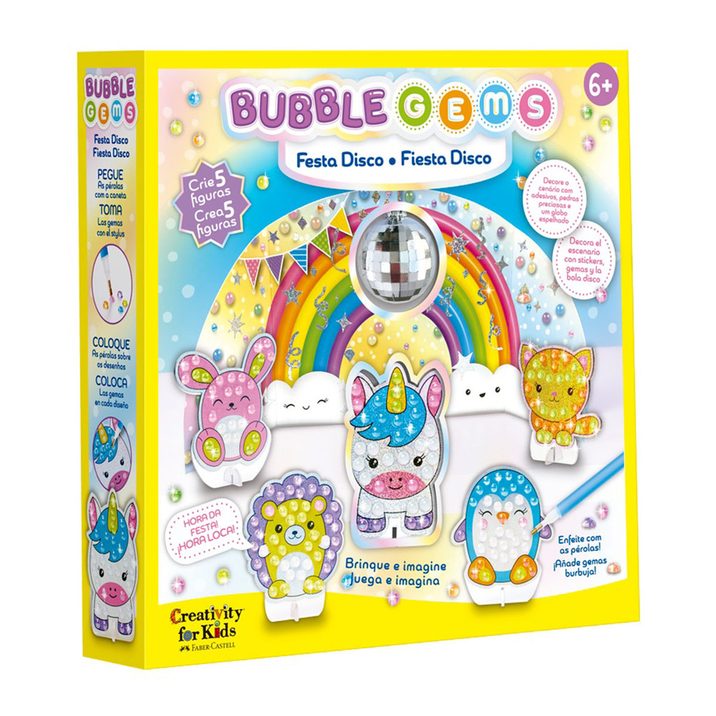 Pintura com Pérolas Festa Disco Creativity for Kids 6461900 Faber-Castell em Oferta na Shopee