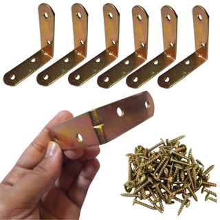 Kit 20x Peças Cantoneira de Ferro Formato Em L Para Móveis 5.5x5.5x1,8 CM em Oferta na Shopee