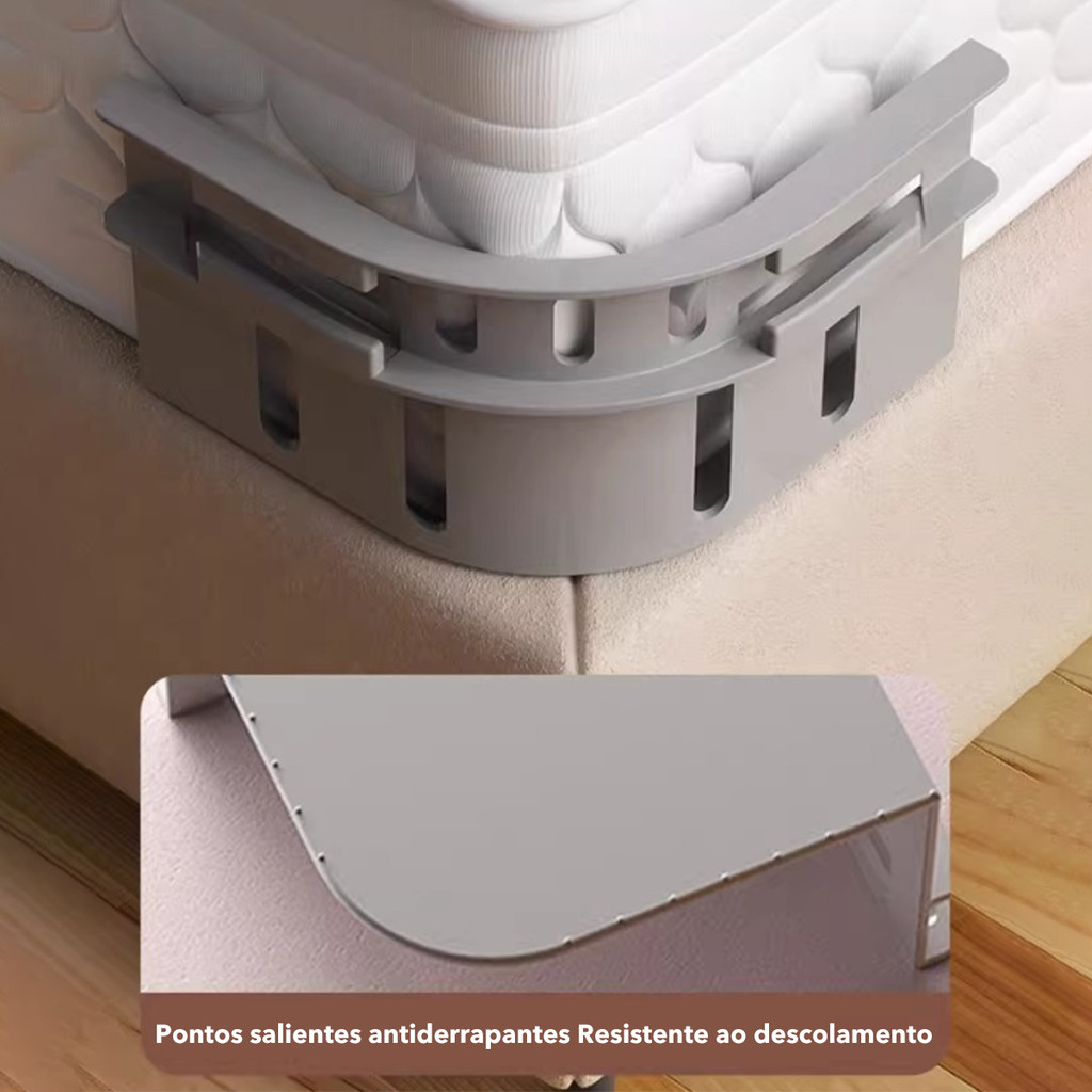 4pcs Prendedor de Lençol Antideslizante – Fixador de Cama Ajustável, Fita Sem Pregos