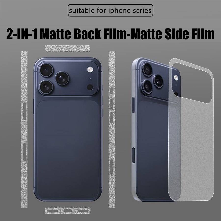 Filme de proteção para trás + Filme de proteção para o lado Para iPhone 12 13 14 15 16 17 Pro Max em Oferta na Shopee