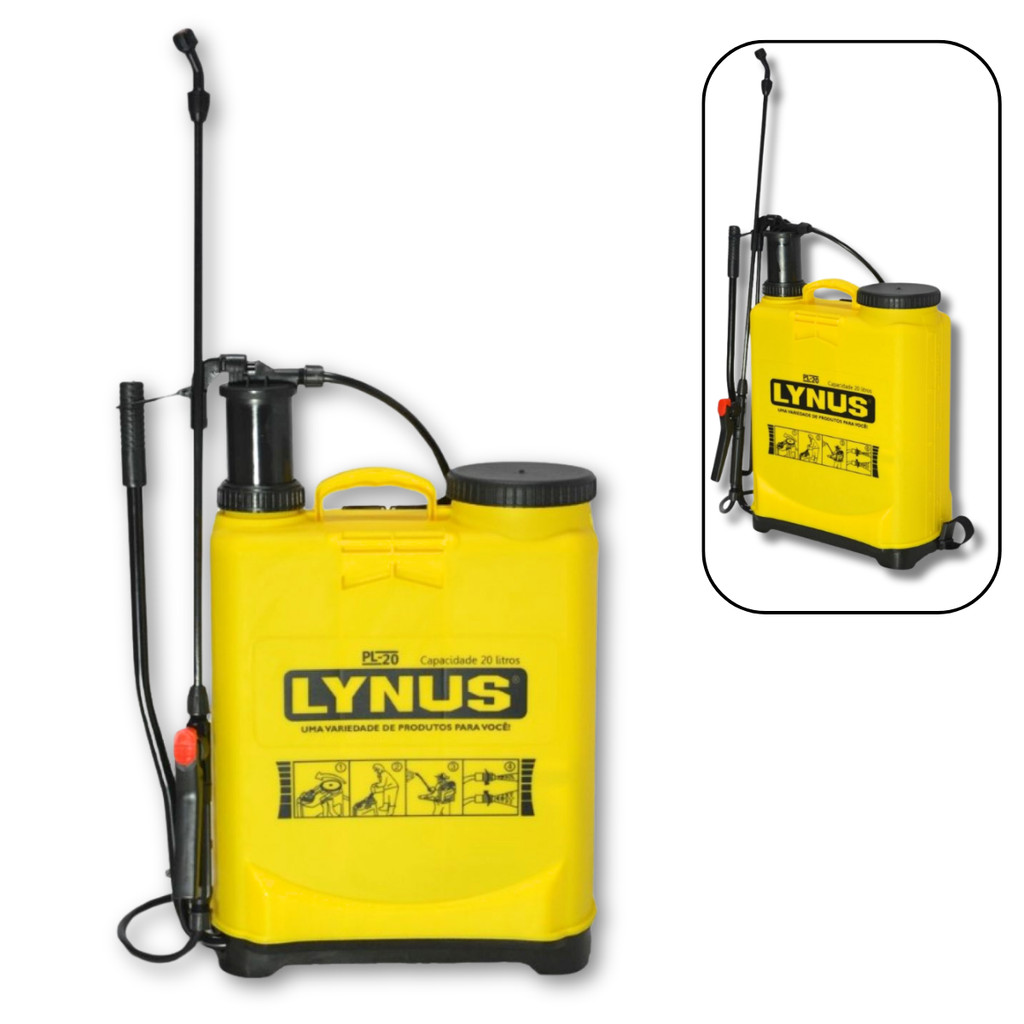 Pulverizador Manual PL-20 20L Herbicidas Inseticidas Lynus