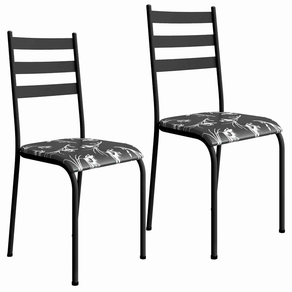 Kit 2 Cadeiras 541 Sala Jantar Cozinha Pés Aço Tubular em Oferta na Shopee