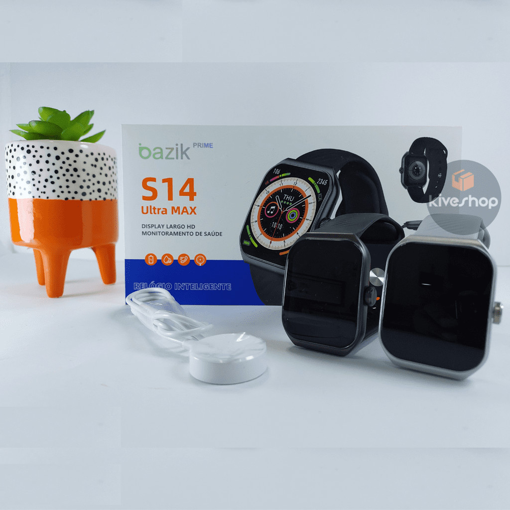 Relógio smartwatch s14 ultra max nfc feminino masculino