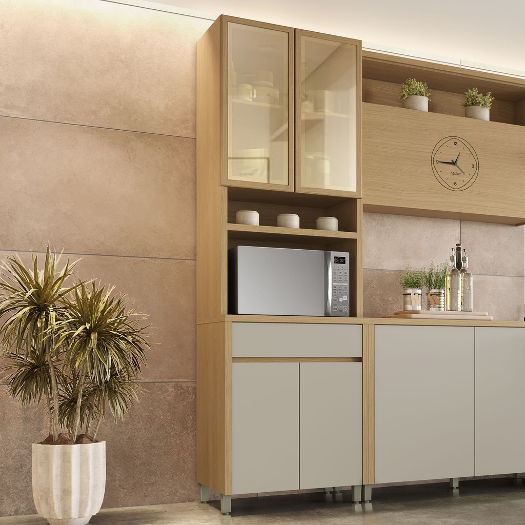 Paneleiro 4 Portas 1 Gaveta Condessa 100% Mdf em Oferta na Shopee