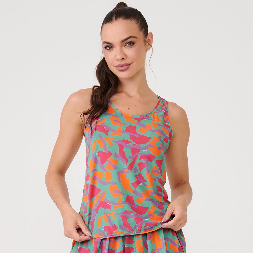 Regata Básica Estampa Vibrant Poliamida Soft