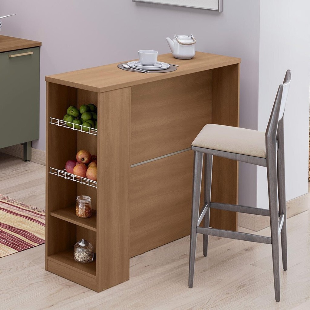 Bancada de Ilha para Cozinha 120 Cm com Fruteira em Oferta na Shopee