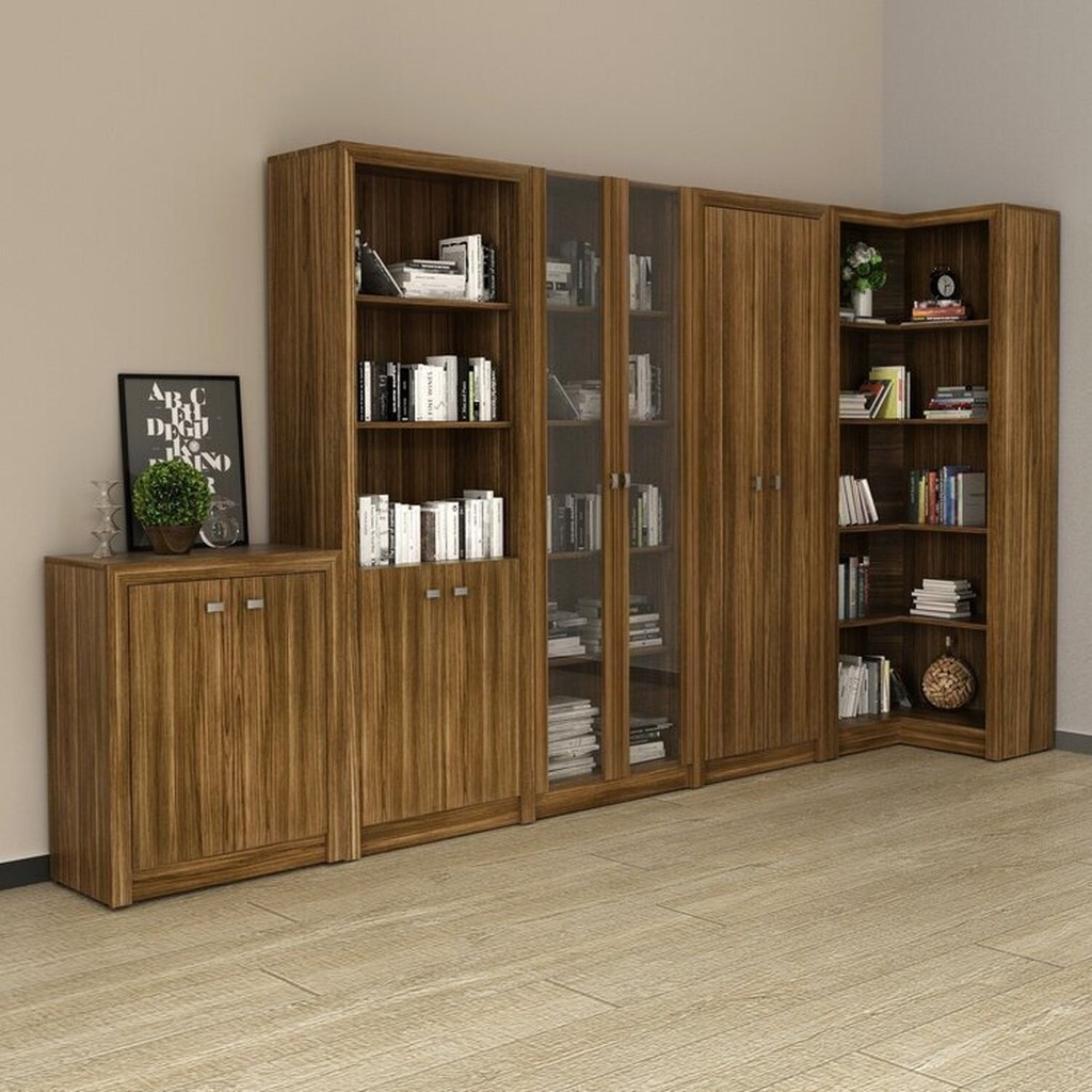 Kit 5 Armários Multiuso de Escritório Nogal em Oferta na Shopee