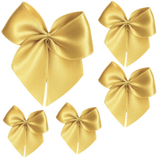 20 Unidades de laço de cetim Dourado Claro  para decoração de festa e Lembrancinhas tamanho N°5 em Oferta na Shopee