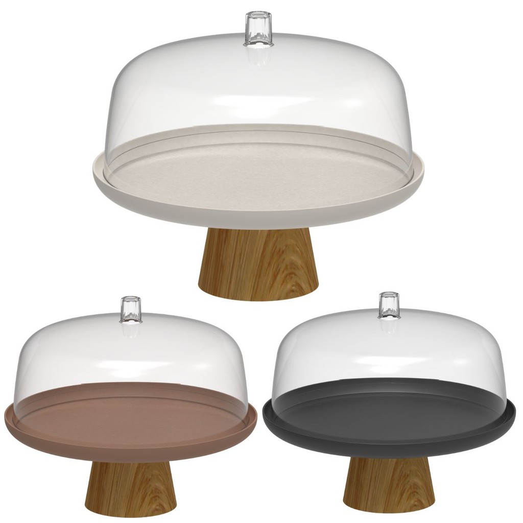 Suporte para Bolo, Boleira Ou Com Cúpula e Pé 25cm Linha Lume