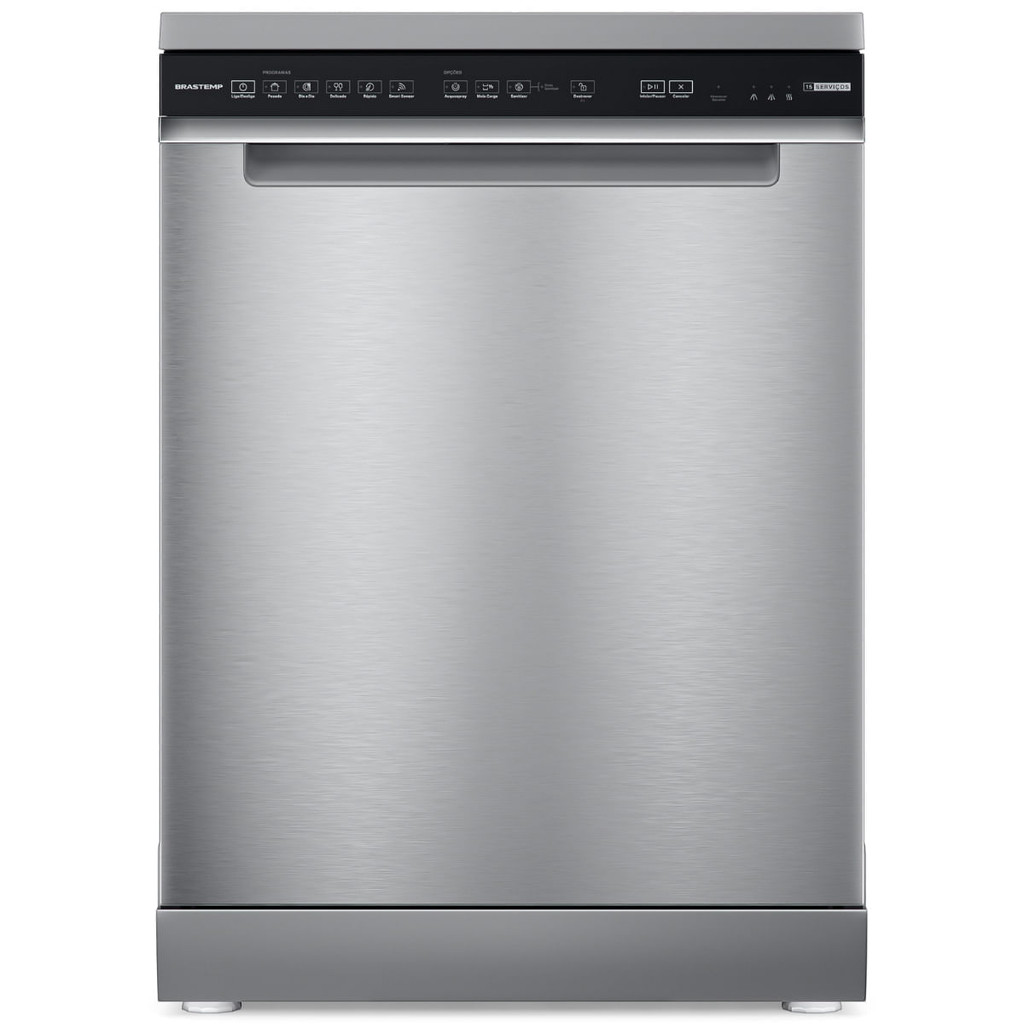 Lava-Louças Brastemp 15 Serviços Smart Sensor Inox 220V BLF61ARBNA em Oferta na Shopee
