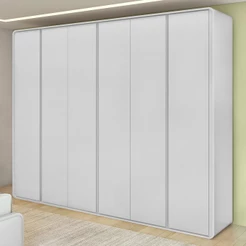 Guarda-Roupa Casal 100% MDF 6 Portas Easy Like Branco