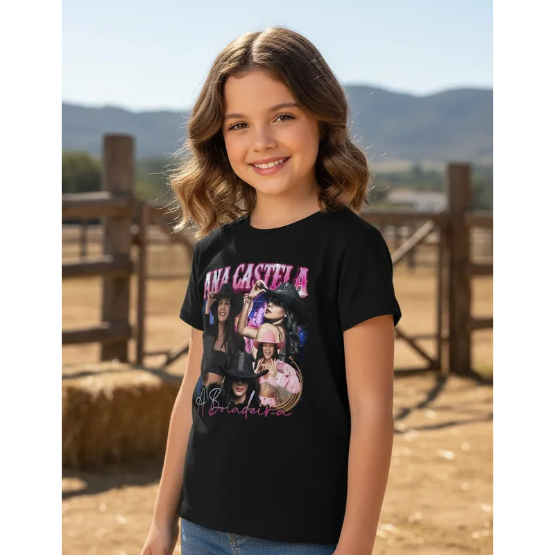 Camiseta Infantil Ana Castela Turma da Boiadeira – Camisa Juvenil Unissex Várias Cores