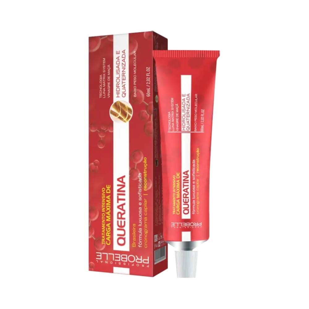 Tratamento Intensivo Probelle Carga Máxima de Queratina Brasileira 60ml em Oferta na Shopee