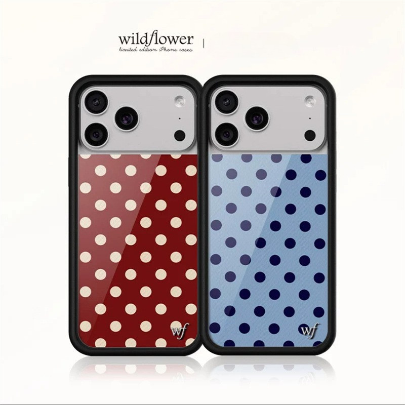 Wildflower Red Polka Dot Fashion Design Capa De Telefone Para IPhone 17Air 17 12 13 14 15 16 Pro Max Plus WF Invólucro M em Oferta na Shopee