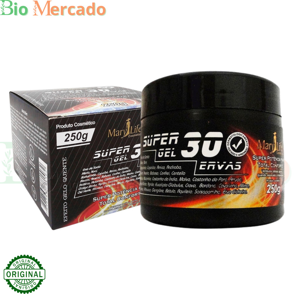 3 Gel Massageador 30 Ervas 250g Mary life Original | Fórmula Tradicional para Massagens