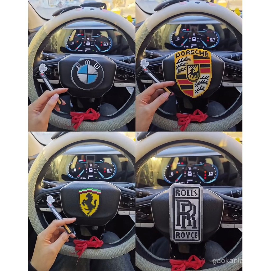 Decoração de volante com contas em forma de quebra-cabeça, decoração de interior de carro, presente criativo para amigos
