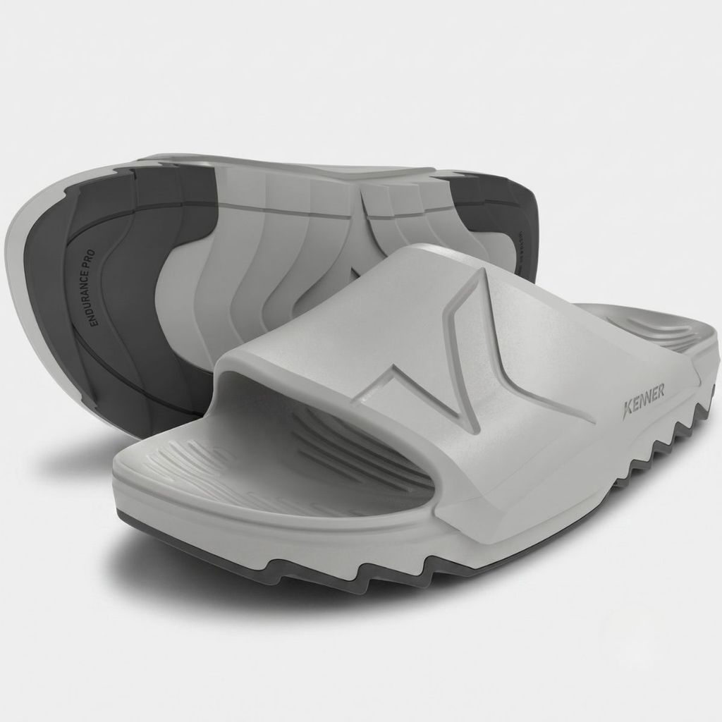 Chinelo Kenner Makho Slide Masculino - Cinza