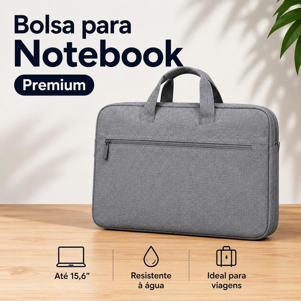 Bolsa para Notebook Premium 15,6" – Resistente à Água e Ideal para Viagens