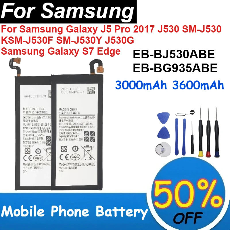 EB-BJ530ABE BG935ABE Bateria De Telefone Móvel Para Samsung Galaxy J5 Pro 2017 J530 SM-J530 KSM-J530F J530Y J530G Bateri