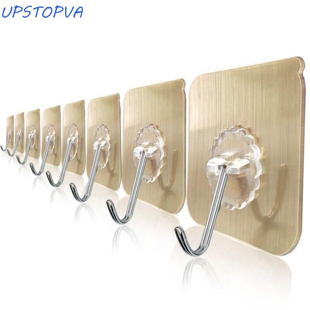 Upstopao 1/3PCS Gancho De Suspensão Sem Costura , Ganchos Autoadesivos Transparentes Perfurações , Carga Pesada
