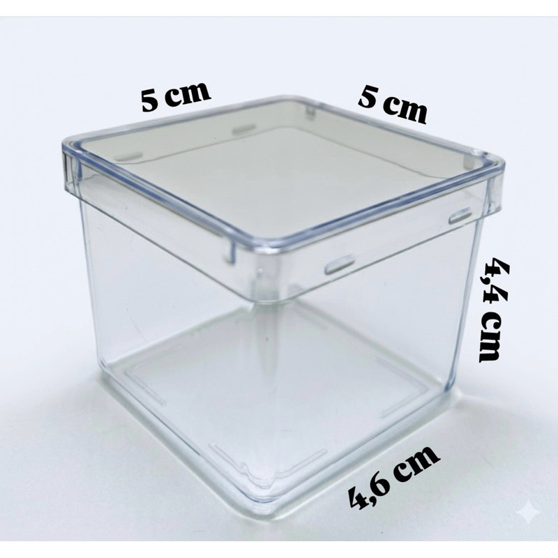 Kit com 50/40/30 Caixinhas 5x5 em acrílico transparentes cristal luxo lembrancinha festa aniversário