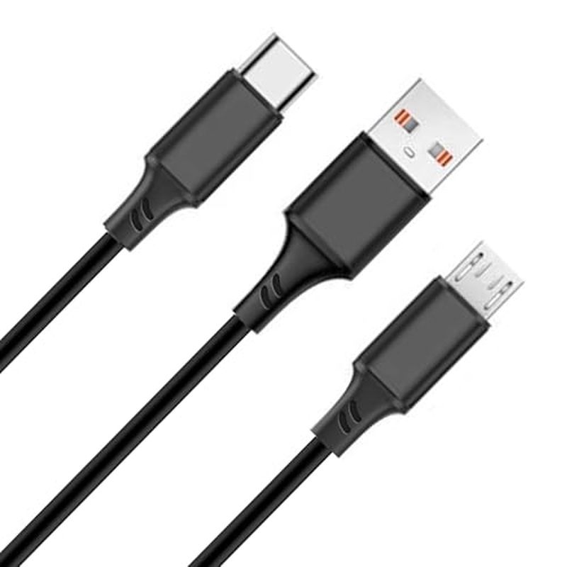 ienza Battery Charger Cord (Micro and USB C) Cable Wire for Ring Doorbell, Camera, Spotlight Cam Plus/Pro, Outdoor Camer