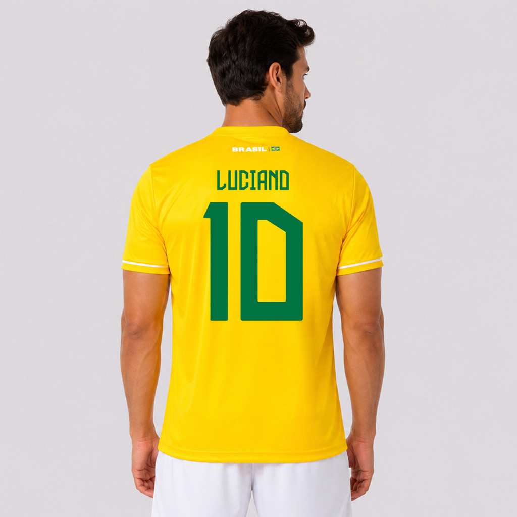 Camisa São Paulo Fábula Amarela 10 Luciano