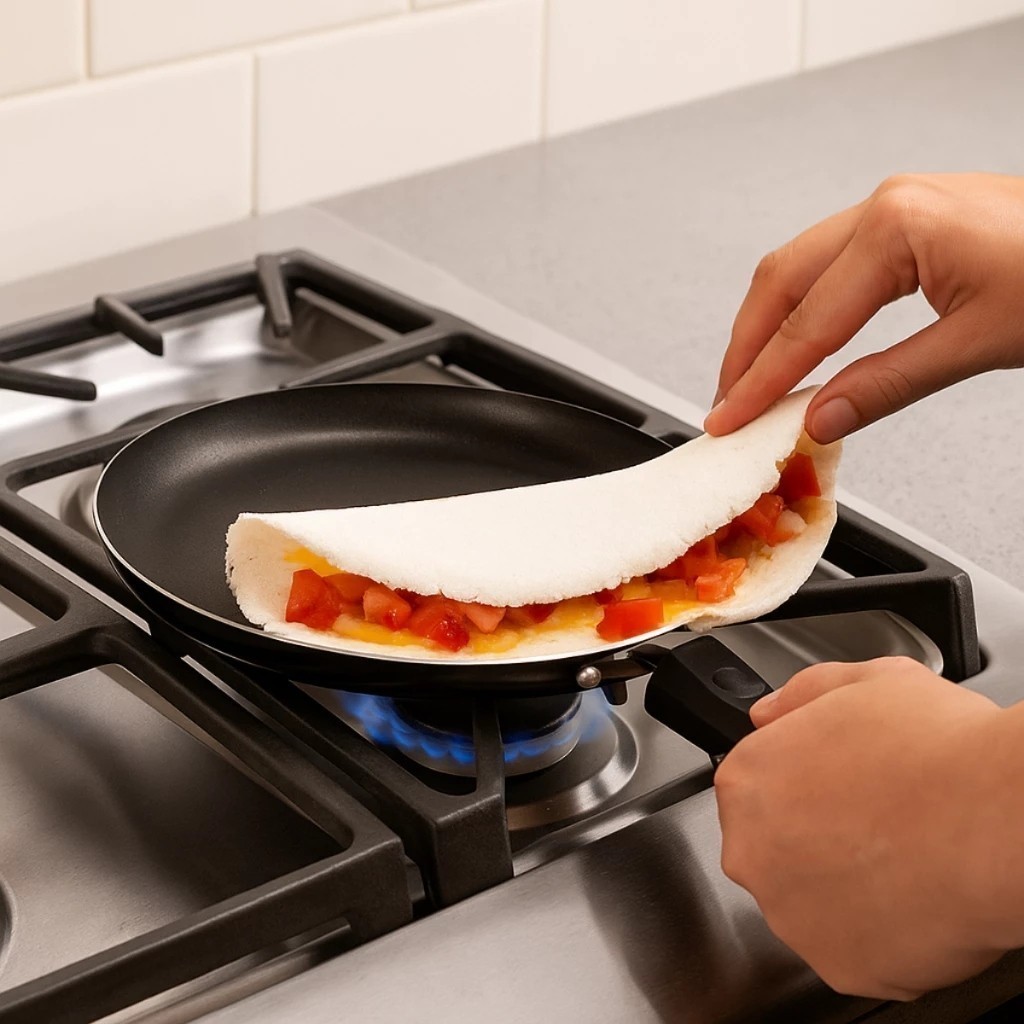 Frigideira Antiaderente Tapioca Panqueca Omelete Ovos Cozinha Alumínio Uso Diário
