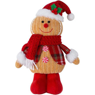 Linda Boneca De Pelúcia De Gengibre De Natal Gingerbread Man Brinquedos Travesseiros Recheada Para Decoração De Férias P