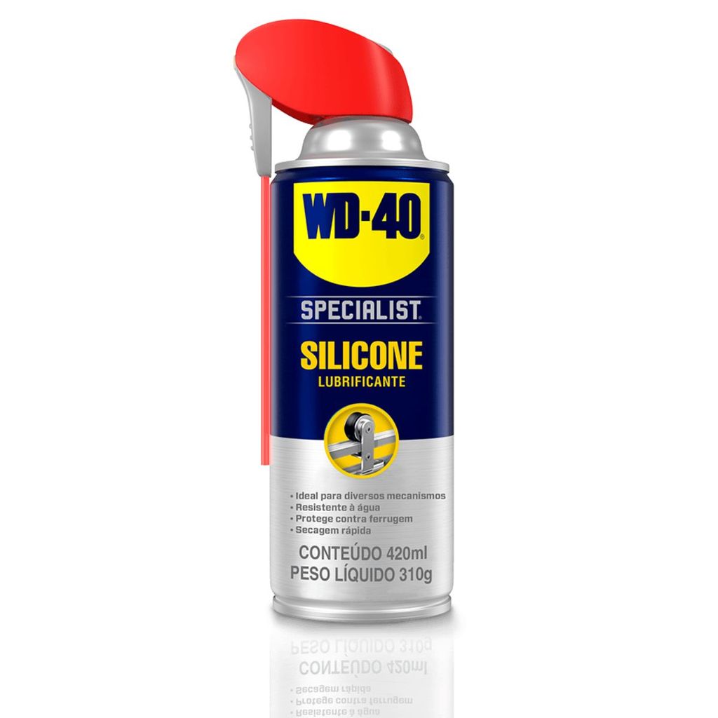 Silicone Aerossol WD-40 Specialist 420ml Para Metal Plástico Borracha