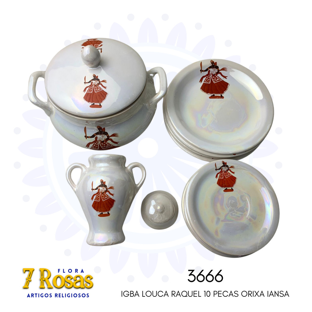 IGBA LOUCA RAQUEL 10 PECAS ORIXA IANSA