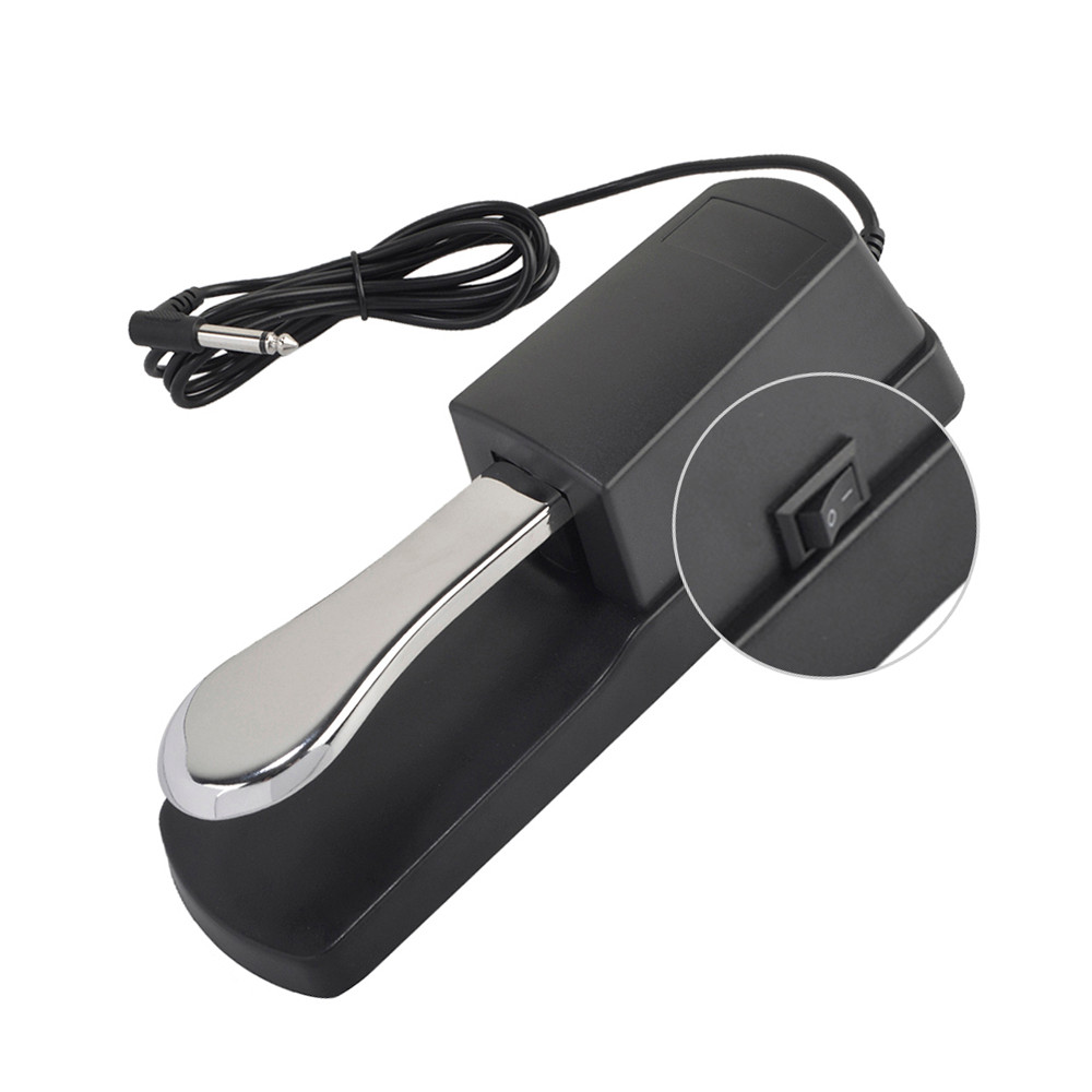 jodyaccessories.br Mingzhe PIANO KEYBOARD SUSTAIN DAMPER PEDAL CHROMED SWITCH PARA TECLADOS ELETRÔNICOS E PIANOS