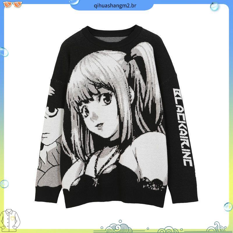 Japanes Anime Suéter Solto Amano Cosplay Fantasias Misa Moletons Harajuku Malha Grande Blusas Uniforme Roupa De Rua
