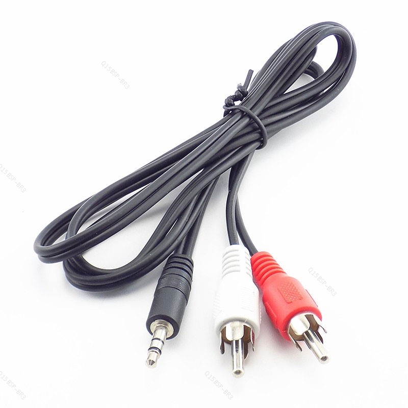 Adaptador De Alto-Falante Divisor Cabo De Extensão 3.5mm Jack Mini Plug Para 2 Macho RCA BR15B3