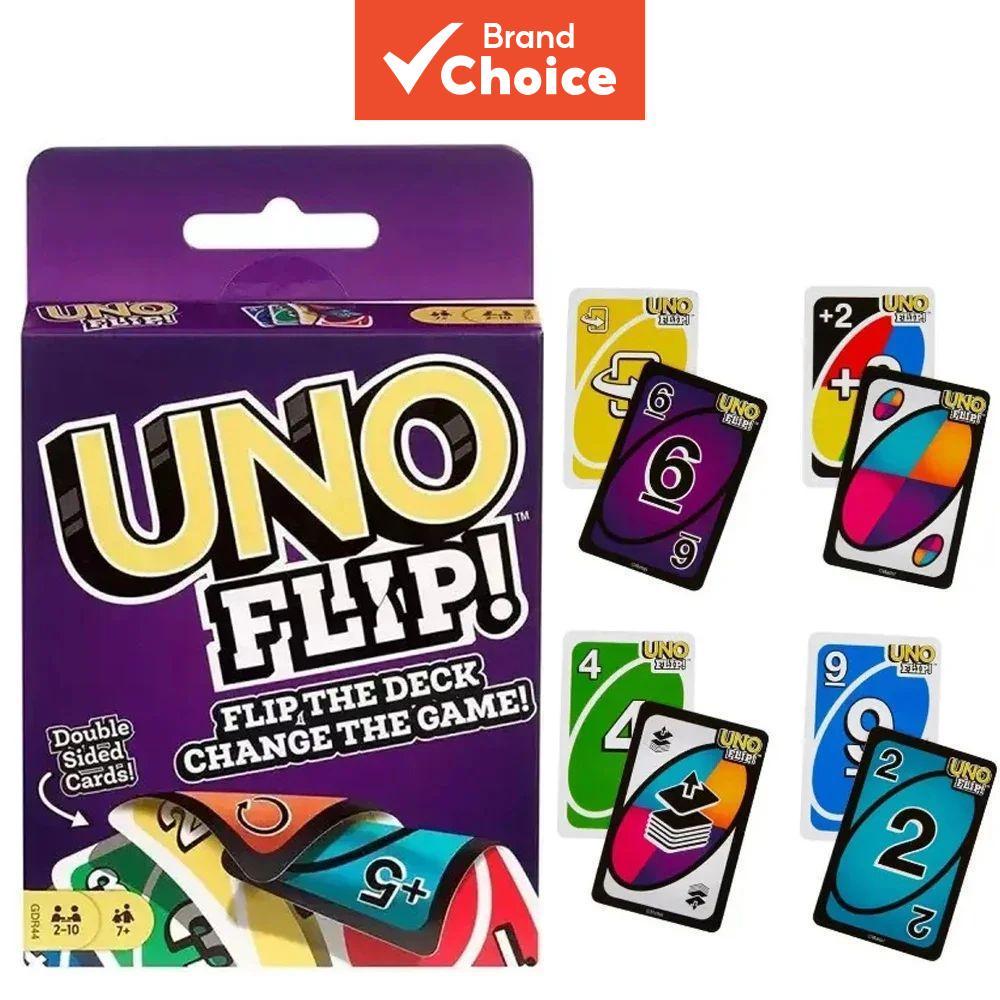 UNO FLIP! Jogos Família Diversão Jogos de Tabuleiro Cartas de Jogo Brinquedos Crianças Caixa de Presente Brinquedos de