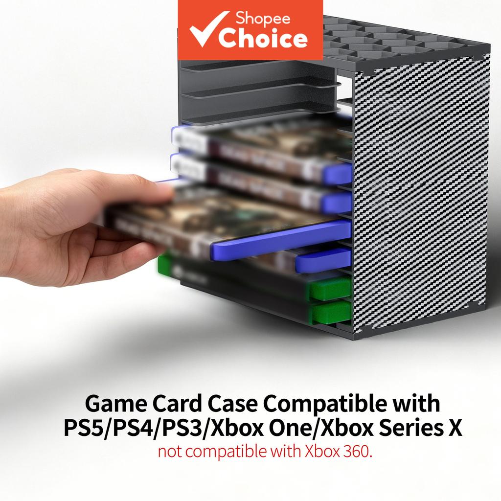 Suporte de Disco de Jogo Removível Antirrisco para PS5/PS4/Xbox, Organizador de Mesa