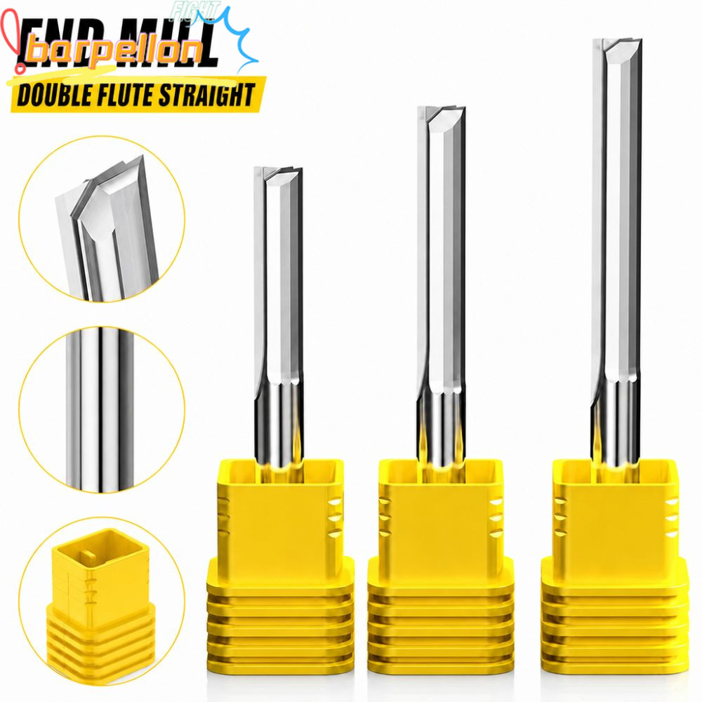 Fresa BARPELLON , De Topo De Haste De Aço De Carboneto Sólido 3.175 4 Mm , Ranhura Reta 2 Flautas CNC Router Bit
