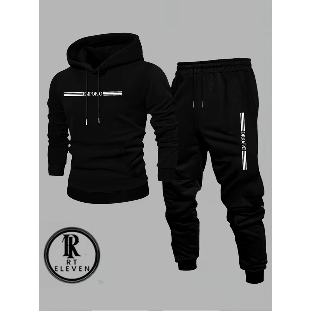 Conjunto Moletom Estampado Blusa Moletom + Calça Com Bolso  Linha Premium StreetWear Casaco de Frio Lançamento Inverno