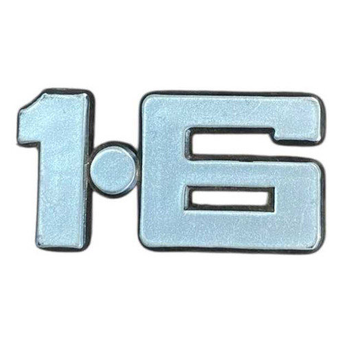 Emblema 1.6 Ford Corcel Cinza 1978 1984 Adesivo Autocolante Prateado