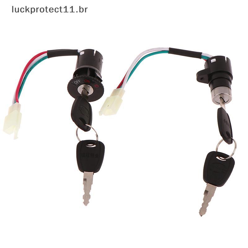 LTBR 1 Conjunto Universal Motocicleta E-Bike Interruptor Chave Com Fio Para Bicicleta Elétrica Scooter Acessórios ~